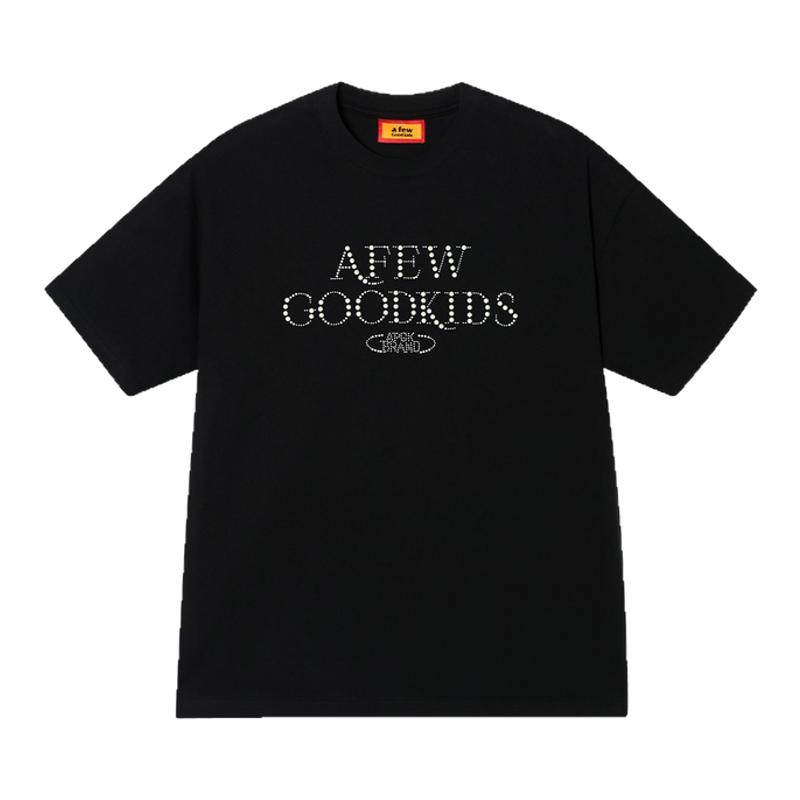 AFGK25SS珍珠烫钻情侣短袖T恤