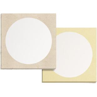 三宝云国画卡纸镜面宣纸半生熟作品书法专用生宣纸生宣熟宣外方内圆工笔毛笔美术正方形半熟画画软笔镜片画纸