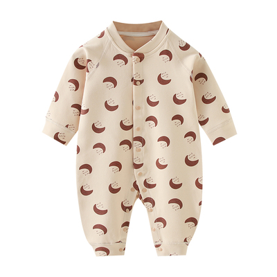 婴儿连体衣春秋款新生儿舒绒宝宝衣服外出服哈衣男女儿童初早秋装