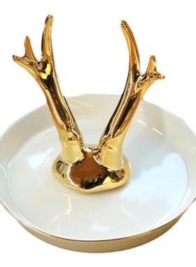 高档潮品仙人掌陶瓷收纳碟托盘