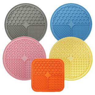 硅胶慢食垫狗舔食垫舔舔盘猫咪食盆宠物舔舐垫狗狗丰容玩具小狗碗