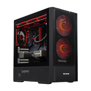 安耐美风屿 K1黑色机箱台式机matx机箱璃侧透电脑DIY机箱游戏