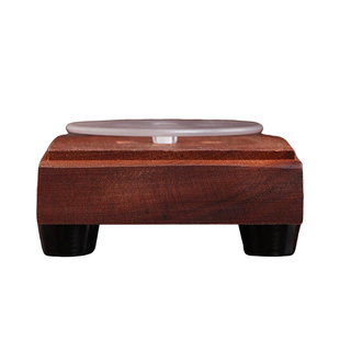 戴玉堂usb插电新款led旋转发光木质底座增高佛台展示底座灯饰底盘