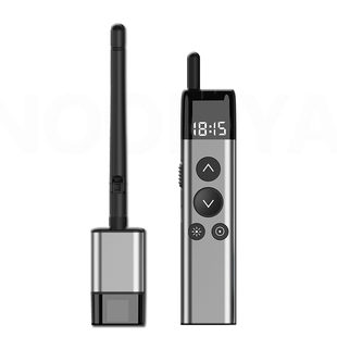 穿墙翻页，信号加强版】诺咪雅X12中大型会议电影院大功率穿墙翻页笔时间电量显示多功能聚光放大绿光遥控笔