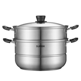 苏泊尔双层蒸锅家用蒸笼不锈钢蒸格304不锈钢蒸鱼馒头燃气灶通用