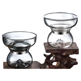 玻璃茶漏茶滤创意滤茶器茶具过滤网茶隔茶叶滤网观山公道杯过滤器