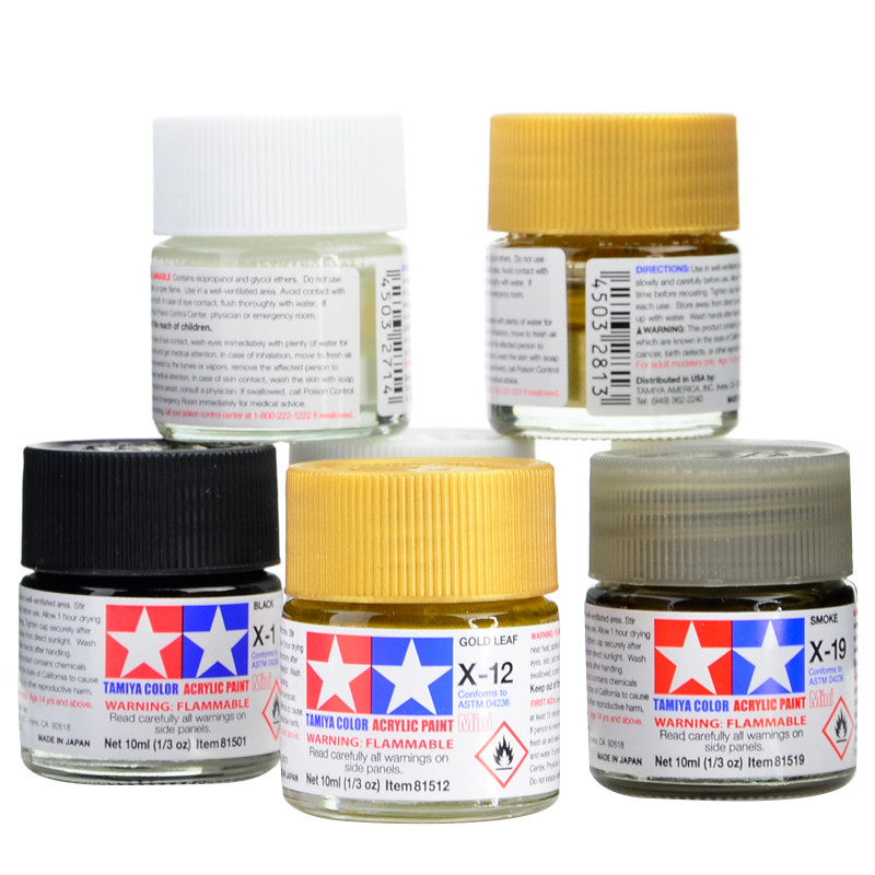 TTS模型 田宫水性漆 X光泽 高达军模手办上色工具喷涂笔涂漆 10ml