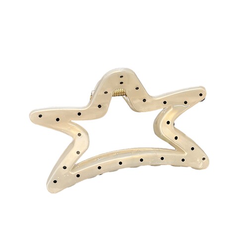 法式高级感波点千金抓夹小众甜美大号后脑勺鲨鱼夹子简约优雅发夹