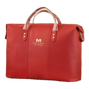 高档加厚皮革婚庆礼品袋蚕丝羽绒鹅绒被子包装袋毛毯春秋被手提袋