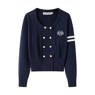 东京岁时记jk2026早春慵懒毛衣女外套新款女装学院风上衣刺绣毛衣