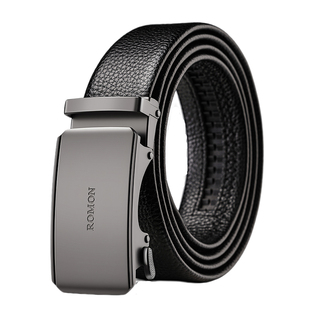 罗蒙皮带男款真皮2025新款男士爸爸腰带自动扣牛皮纯商务裤带正品
