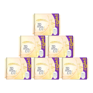 新款盈动卫生巾日用240mm 干爽泡泡棉悬浮防漏护墙护围姨妈巾6包