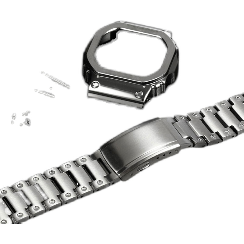 适配 卡西改装配件 DW5600 5610 B5000 冰韧 欧表壳 表带 小方块