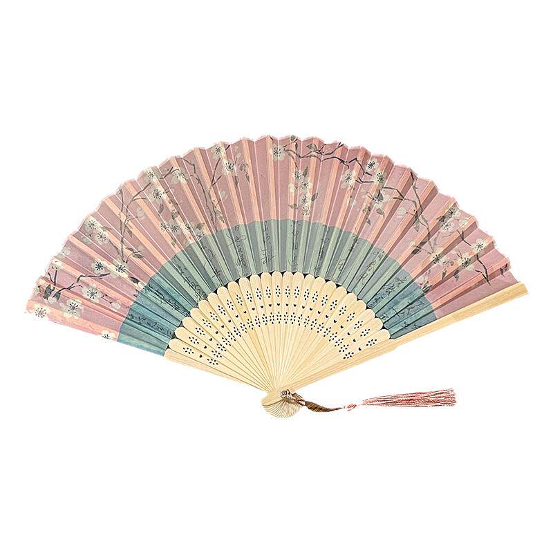 新中式国风古风扇子汉服古典舞折扇舞蹈扇竹扇拍照道具折叠扇子