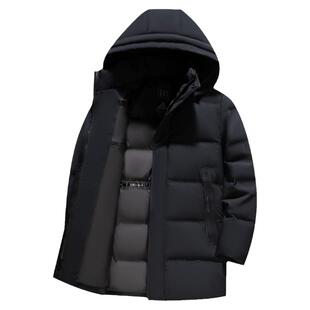 【90%鸭绒】圣得西加厚保暖羽绒服2025冬季新款暖连帽羽绒外套男