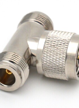 射频转接头N头三通对讲机-JKK铜插头N芯连接器转换头型同轴耐高温