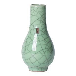 龙泉青瓷花瓶简约家居小摆件创意客厅装饰花器中式复古陶瓷花插
