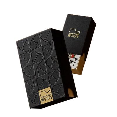 犀牛扑克牌高端定制进口黑芯布纹