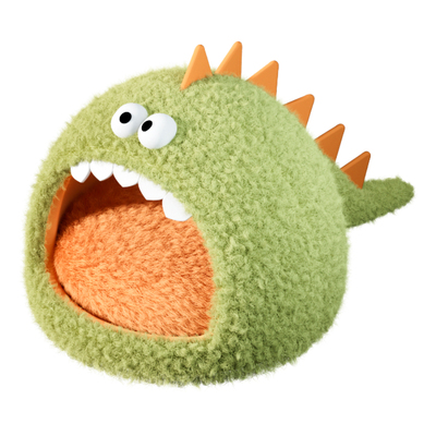 恐龙半封闭式安全感新式猫窝冬季加厚不占地宠物猫睡觉寒冬保暖窝