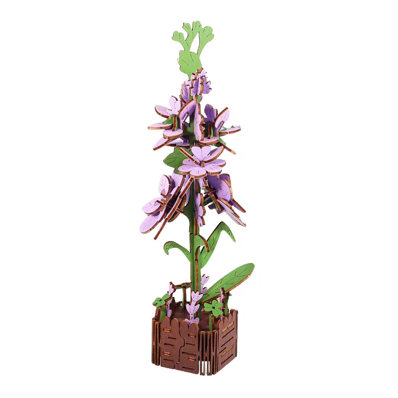 拼装积木花木质手工diy花束玩具