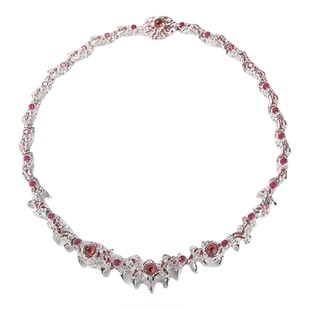 GB西海岸嘻哈风尖刺红眼睛荆棘潮男寄生项链时尚轻奢潮男女锁骨链