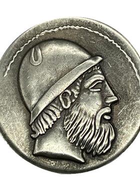 希腊神话古币镀银火神工匠神风神