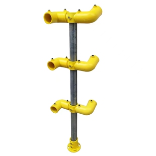 定型化临边防护连接件工地楼梯扶手塑料配件基坑48钢管件墙扣卡扣