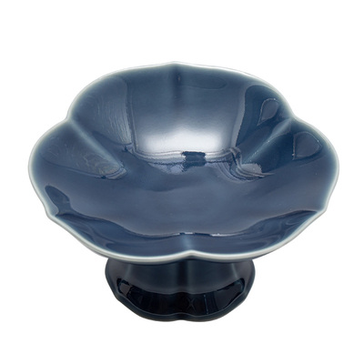 清山胡同陶瓷中式高脚迷你茶点盘