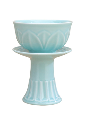 陶瓷高价供碗供杯莲花供盘