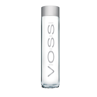 voss芙丝挪威进口天然泉水高端玻璃瓶饮用水375ml*24瓶整箱