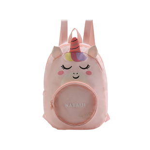 迪卡侬儿童游泳包鲨鱼包干湿分离防水收纳包健身运动双肩背包IVK4