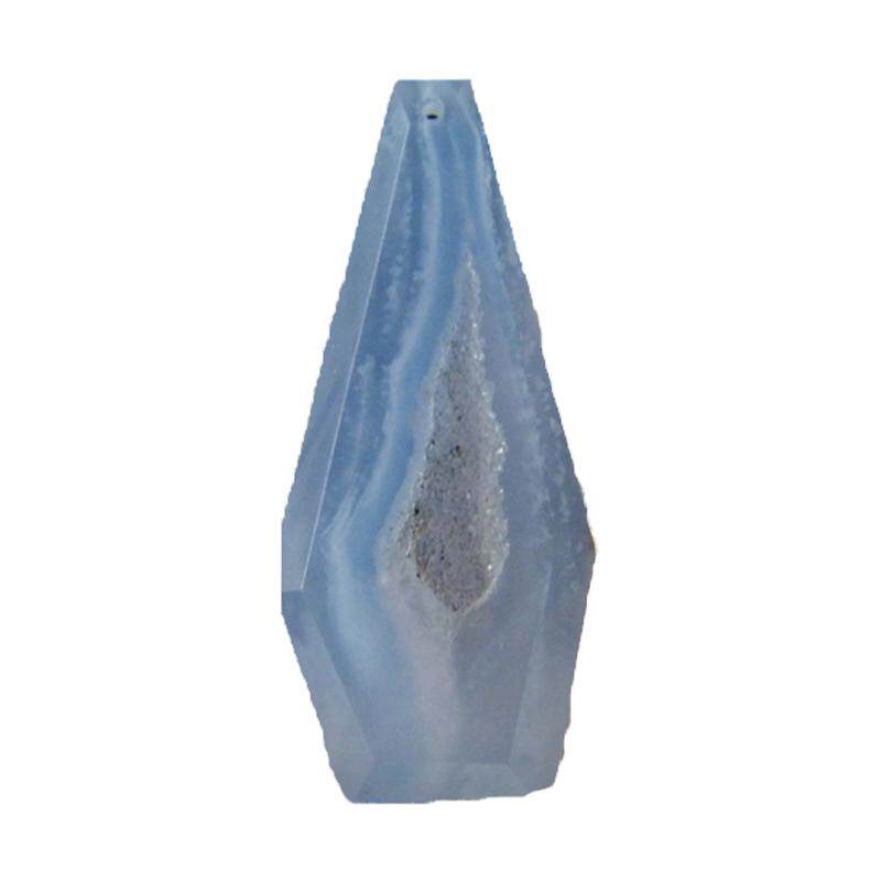 天然玛瑙水晶吊坠原矿蓝玉髓