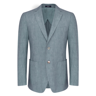 BONI/堡尼春夏新品商务人字纹印花单西上装男士休闲西服CN287001B