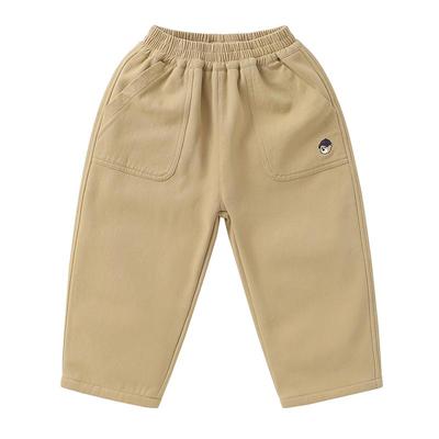 右欧男童女童薄绒直筒裤