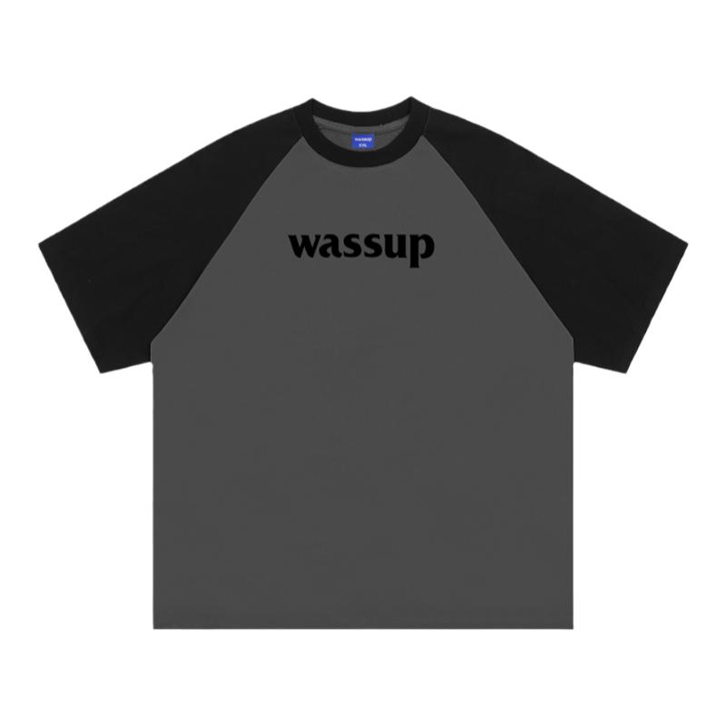 字母潮牌撞色短袖WASSUPHEODS