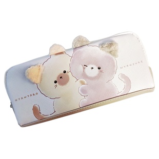 日系99CREAT限定可爱卡通猫咪太郎笔袋学生大容量收纳少女文具盒