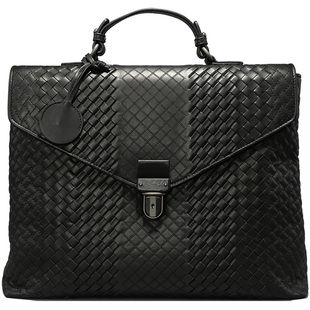 新款欧版男士手提包胎牛皮手提斜挎包 手拎包编织男款公文包 男包