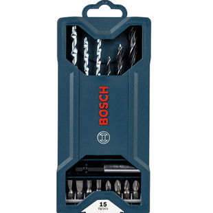 博世BOSCH钻头批头15支mini套装多用途钻头批头