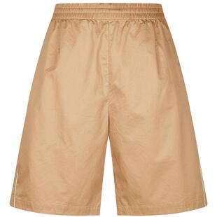 速写男装春夏新款男士裤子色块拼接中短裤棉质宽松阔腿裤休闲简约