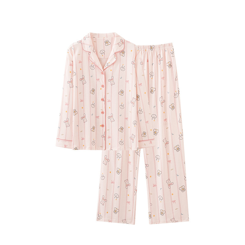 芬腾可安睡衣女款2026新款高级感秋春季纯棉女士长袖俊俏家居服秋