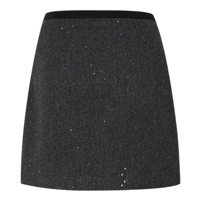 GCRUES小香风短款灰色半身裙女冬