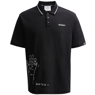 SEASONHIGH BSQ联名秋季男士T恤宽松罗纹翻海鸥领短袖底摆POLO衫