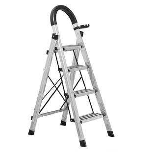 铝合金人字梯家用梯子折叠伸缩加厚楼梯室内轻便四五步乔迁扶爬梯