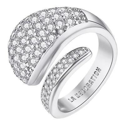 女铜原创设计闪亮戒指锆石