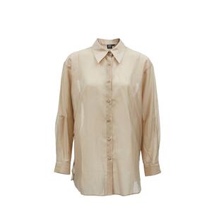 vq区绫致Vero Moda衬衫女2025夏季新款甜美优雅后身开口抽绳绑带