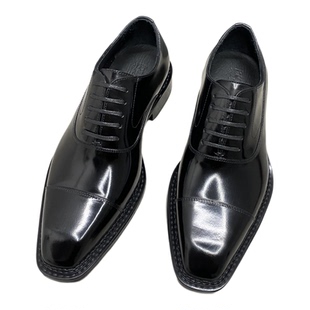 狠货 马皮系带商务正装皮鞋男挪威缝工艺全皮底英伦风休闲牛津鞋