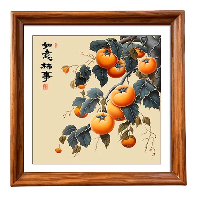 新中式百财福禄餐厅桌面相框摆件
