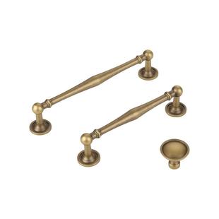 朴西法式黄铜复古风拉手橱柜衣柜抽屉柜子美式风黄古铜实心铜把手