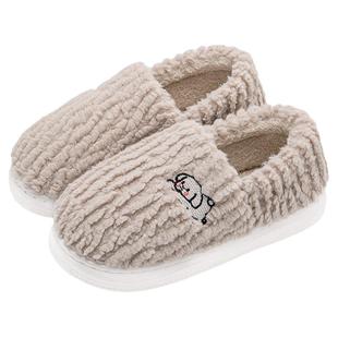 棉拖鞋女士秋冬季包跟2025新款月子鞋室内家居厚底保暖毛绒棉鞋男