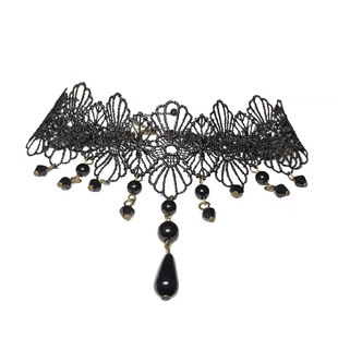 宽项链脖子饰品颈带宽边蕾丝遮疤痕颈部饰品简约超宽锁骨脖链